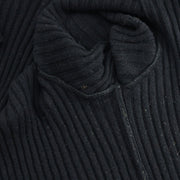 Chanel Zip Up Emblem Sweater Black #44