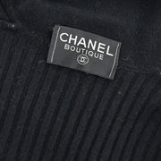 Chanel Zip Up Emblem Sweater Black #44