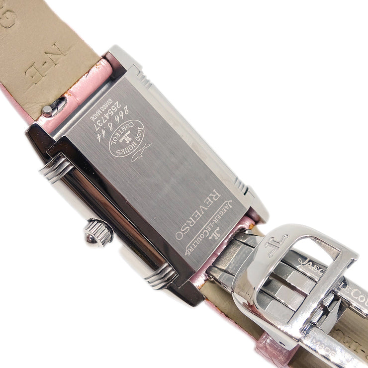 Jaeger Lecoultre Reverso Duet Ref.266.8.44 Watch SS Crocodile