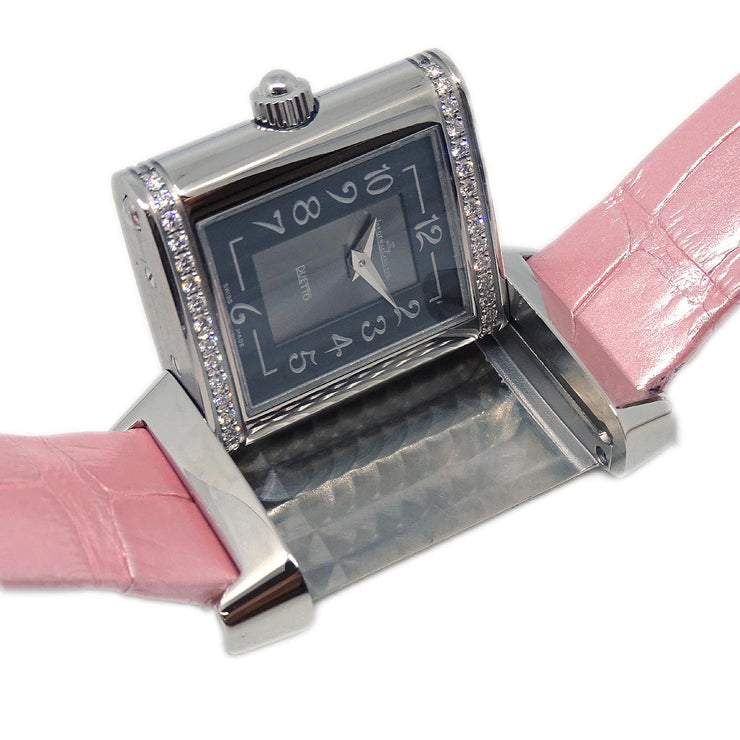 Jaeger Lecoultre Reverso Duet Ref.266.8.44 Watch SS Crocodile