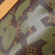 Louis Vuitton 2001 Khaki Monogram Graffiti Keepall 50 Duffle Bag M92196