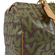 Louis Vuitton 2001 Khaki Monogram Graffiti Keepall 50 Duffle Bag M92196