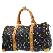 Louis Vuitton 2004 Black Monogram Multicolor Keepall 45 Duffle M92640