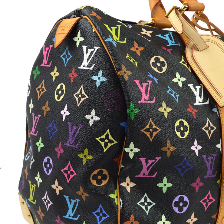 Louis Vuitton 2004 Black Monogram Multicolor Keepall 45 Duffle M92640