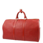 Louis Vuitton 1996 Red Epi Keepall 50 Travel Handbag M42967