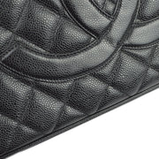 Chanel 2001-2003 Black Caviar Medallion Tote Handbag