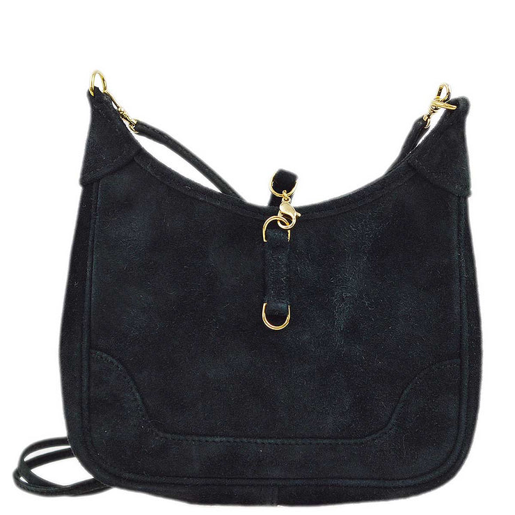 Hermes 1991 Black Doblis Mini Mini Trim Shoulder Bag