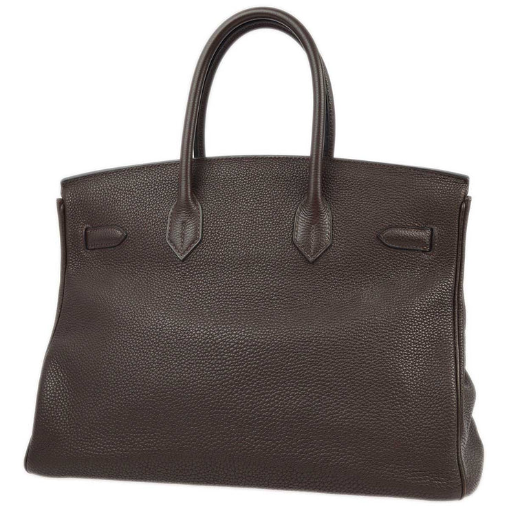 Hermes 2006 Chocolat Togo Birkin 35 Handbag