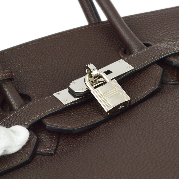 Hermes 2006 Chocolat Togo Birkin 35 Handbag