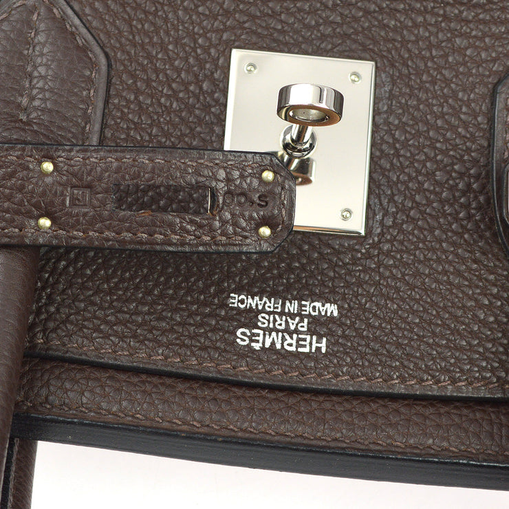 Hermes 2006 Chocolat Togo Birkin 35 Handbag