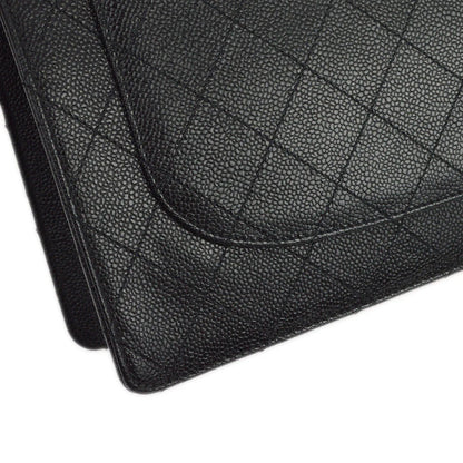 Chanel 1997-1999 Black Caviar Single Flap Shoulder Bag