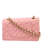 Chanel 2004-2005 Pink Caviar Medium Classic Double Flap Shoulder Bag