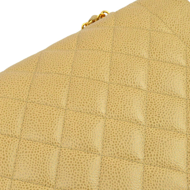 Chanel 1994-1996 Beige Caviar Medium Diana Shoulder Bag