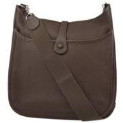 Hermes 2008 Cafe Taurillon Clemence Evelyne 3 GM Shoulder Bag