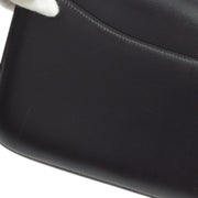 Hermes 2003 Black Box calf Constance 23 Guilloche Shoulder Bag