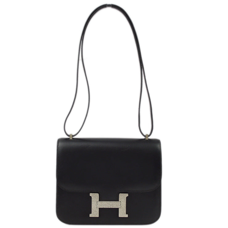 Hermes 2002 Black Box Calf Constance 18 Shoulder Bag