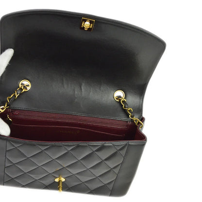 Chanel 1994-1996 Black Lambskin Medium Diana Shoulder Bag