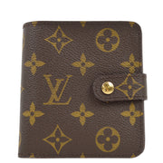 Louis Vuitton 2004 Monogram Compact Zip Wallet M61667