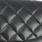 Chanel 1991-1994 Black Lambskin Medium Diana Shoulder Bag