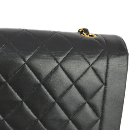 Chanel 1996-1997 Black Lambskin Small Diana Shoulder Bag