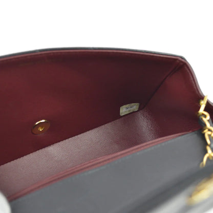 Chanel 1996-1997 Black Lambskin Small Diana Shoulder Bag