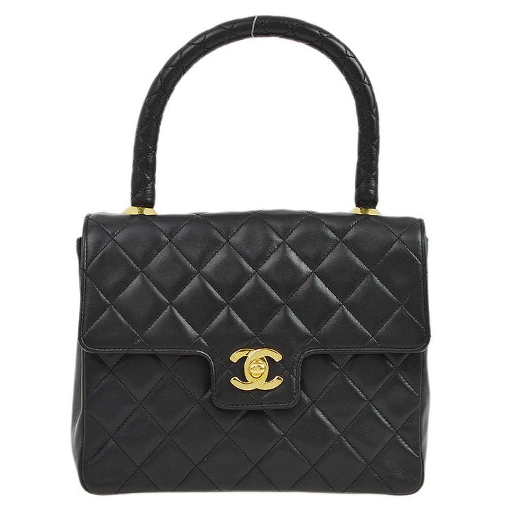 Chanel 1989-1991 Black Lambskin Handbag