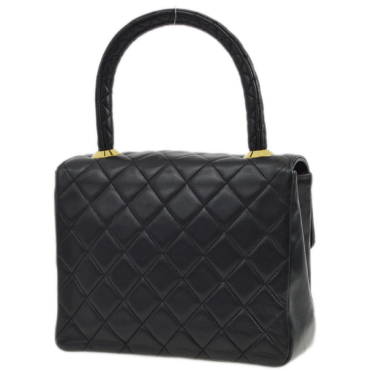 Chanel 1989-1991 Black Lambskin Handbag