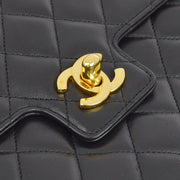 Chanel 1989-1991 Black Lambskin Handbag