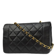 Chanel 1994-1996 Black Lambskin Small Diana Shoulder Bag