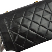 Chanel 1994-1996 Black Lambskin Small Diana Shoulder Bag