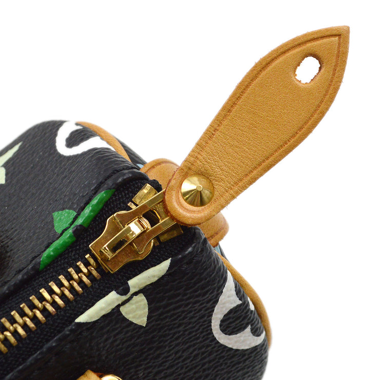 Louis Vuitton Black Monogram Multicolor Mini Speedy Handbag M92644