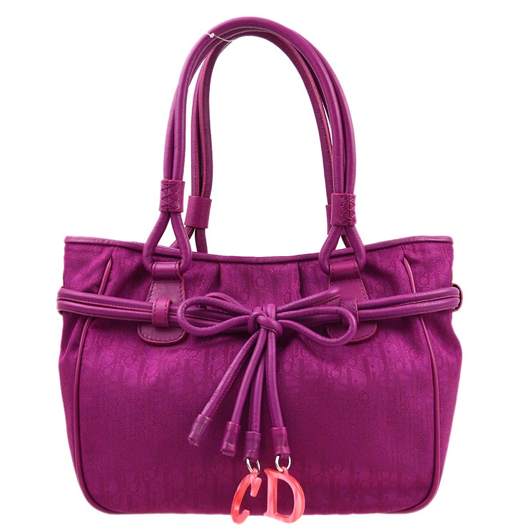 Christian Dior 2008 Purple Trotter Tote Handbag