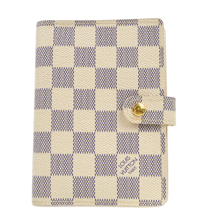 Louis Vuitton 2006 Damier Azur Agenda PM Note Book Cover R20706 Small Good