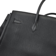 Hermes 1999 Black Fjord Birkin 40 Handbag