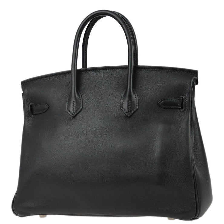 Hermes 2006 Black Swift Birkin 25 Handbag