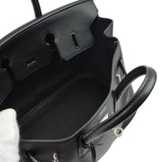 Hermes 2006 Black Swift Birkin 25 Handbag