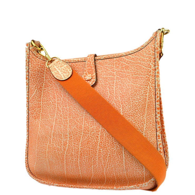 Hermes 2002 Orange Dalmatian Evelyne PM Shoulder Bag