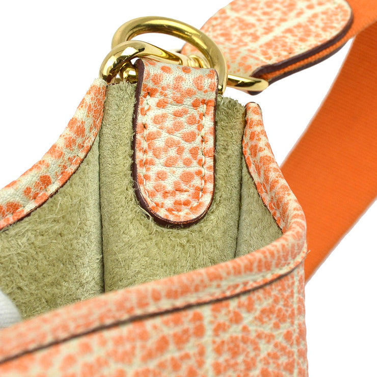 Hermes 2002 Orange Dalmatian Evelyne PM Shoulder Bag