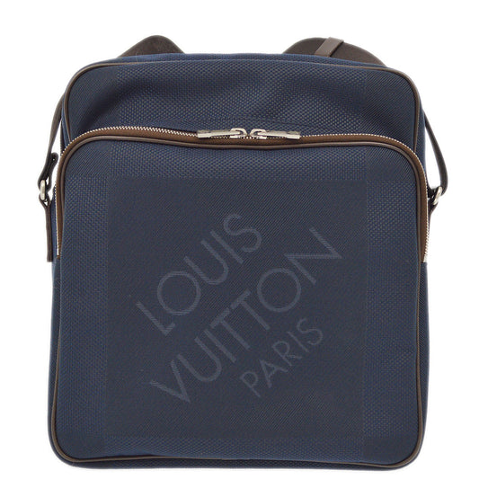 Louis Vuitton 2010 Blue Damier Pilot Shoulder Bag N41159