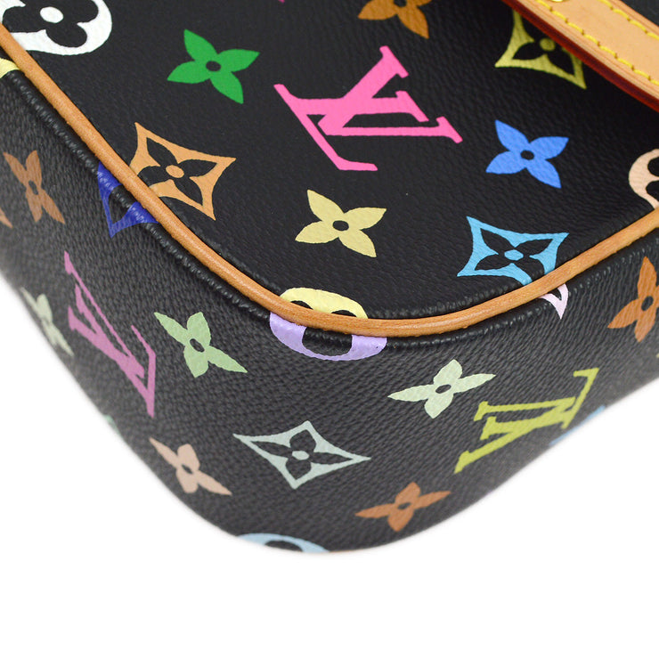 Louis Vuitton 2004 Black Multicolor Sologne Shoulder Bag M92639