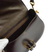 Hermes 1983 Brown Box Calf Passe Guide Shoulder Bag