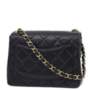 Chanel 2003-2004 Black Lambskin Mini Classic Square Flap Shoulder Bag 17