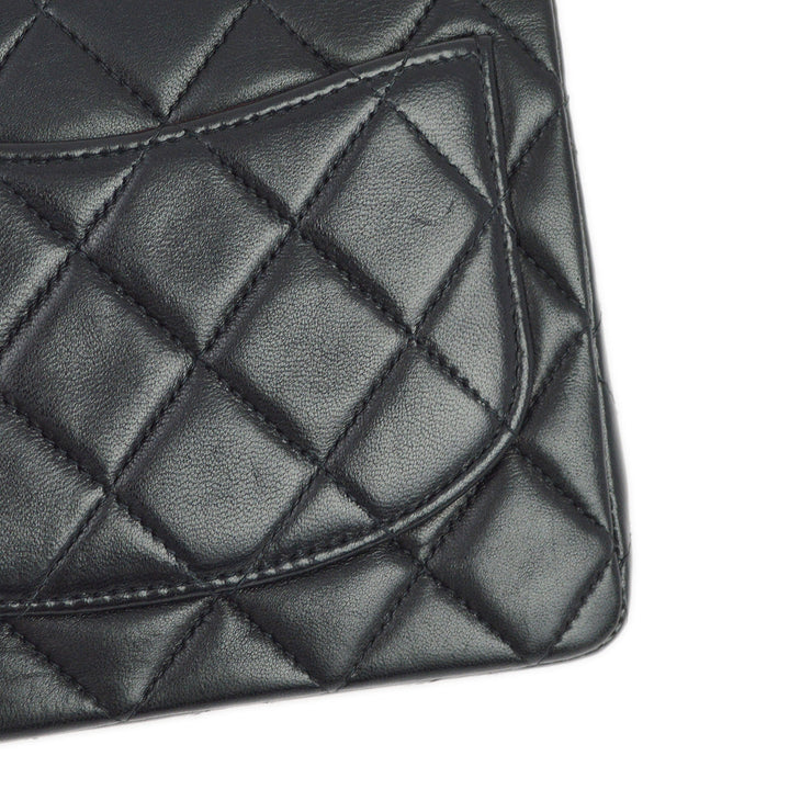 Chanel 2003-2004 Black Lambskin Mini Classic Square Flap Shoulder Bag 17