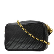 Chanel 1991-1994 Black Lambskin Camera Bag Mini