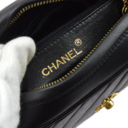 Chanel 1991-1994 Black Lambskin Camera Bag Mini