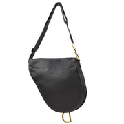 Christian Dior 2002 Black Saddle Shoulder Bag