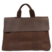 Hermes Brown Toile Chevrons Valparaiso MM Tote Bag