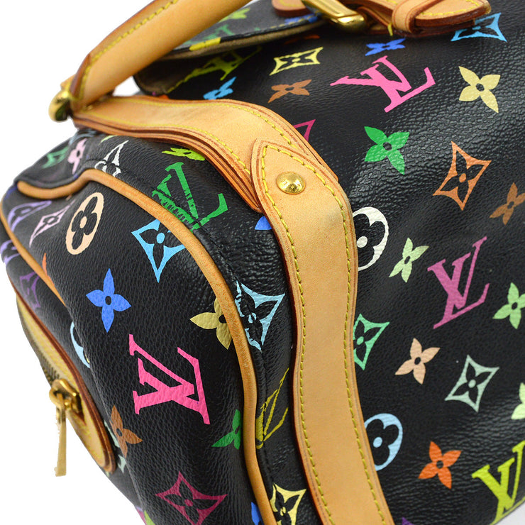 Louis Vuitton 2000 Black Monogram Multicolor Priscilla Handbag M40097