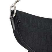 Christian Dior 2005 Black Trotter Saddle Handbag