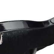 Christian Dior 2005 Black Trotter Saddle Handbag